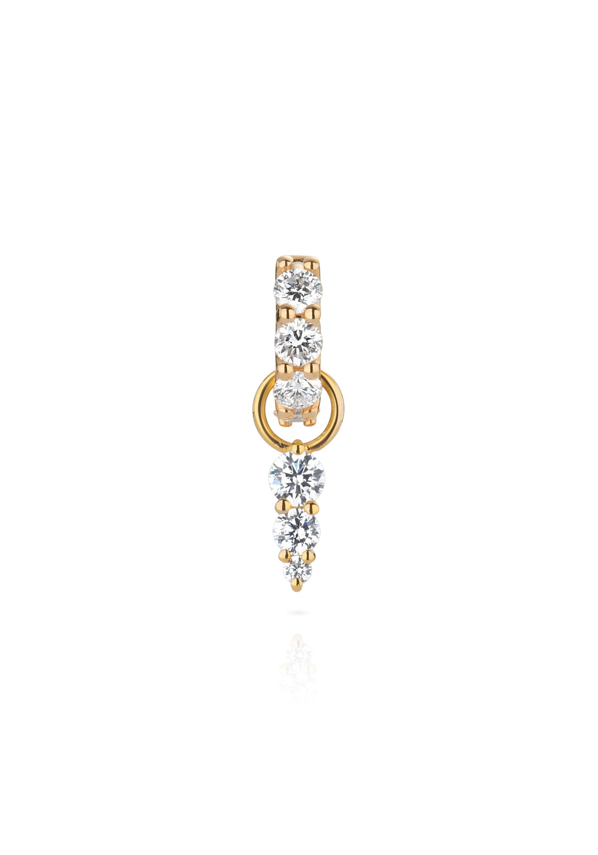 Maya Earring Charm - 14k Solid Gold and Lab Diamond