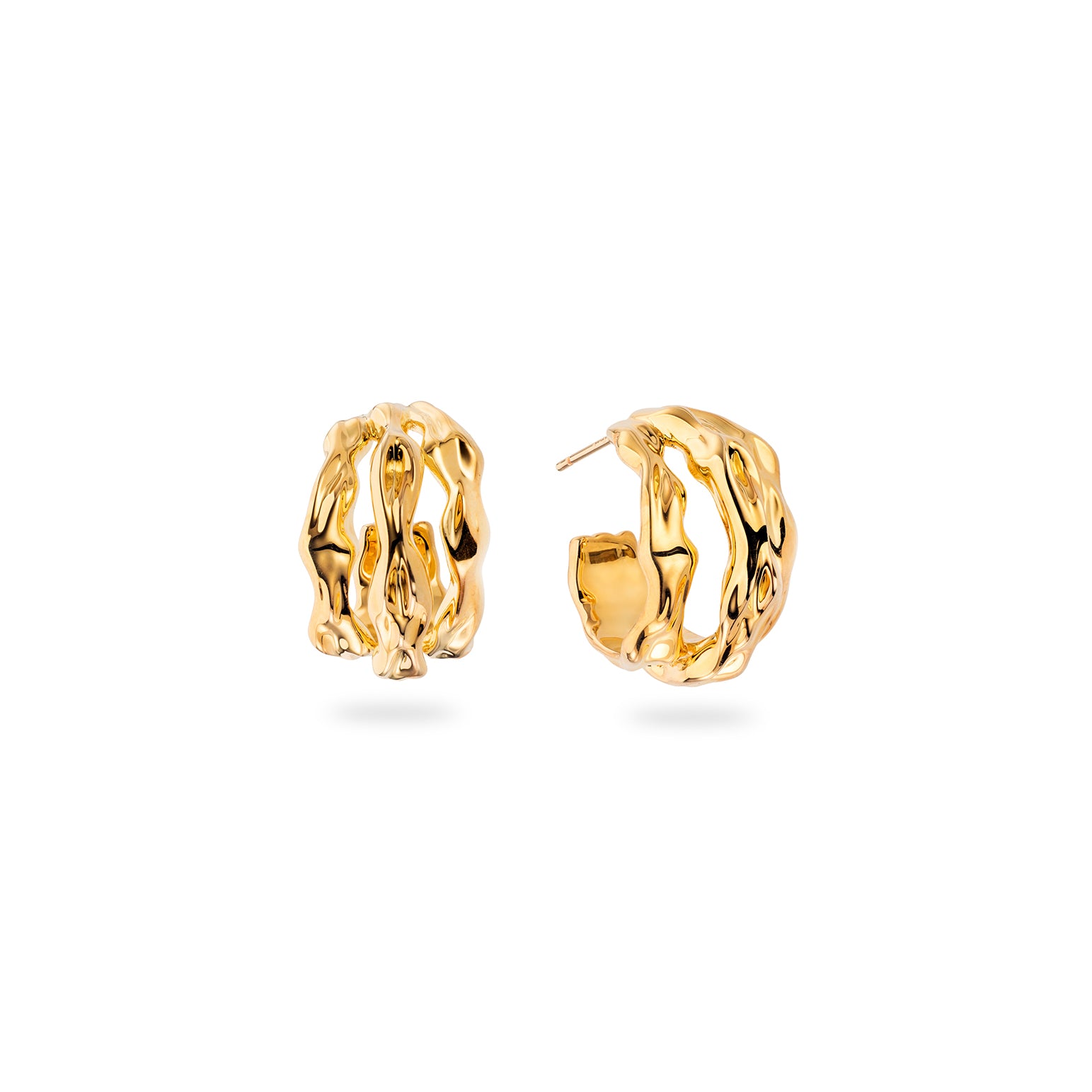 Mendoza Hoop Earrings - Gold - Aaria London