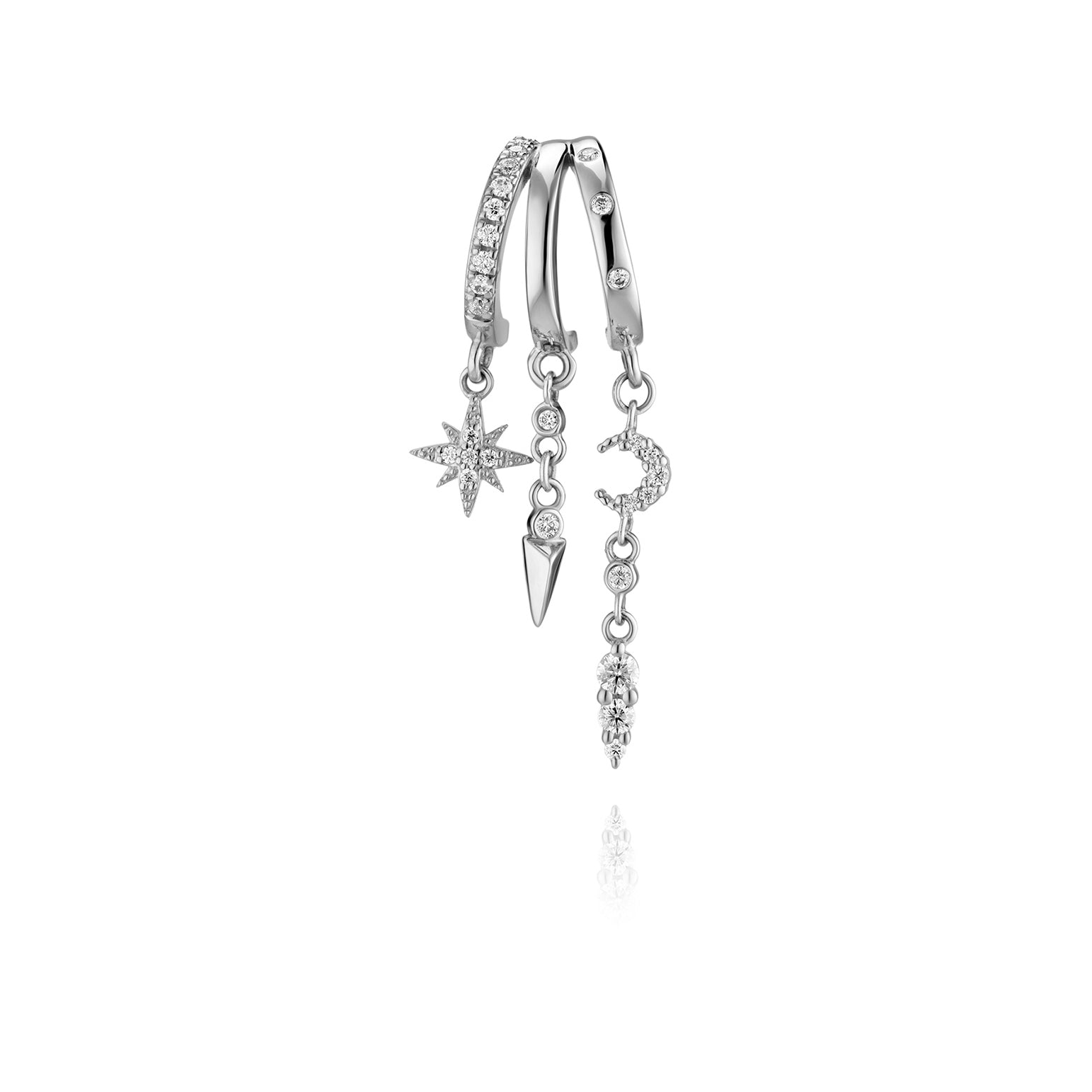 Mini Nyx Illusion Earrings - Solid Gold