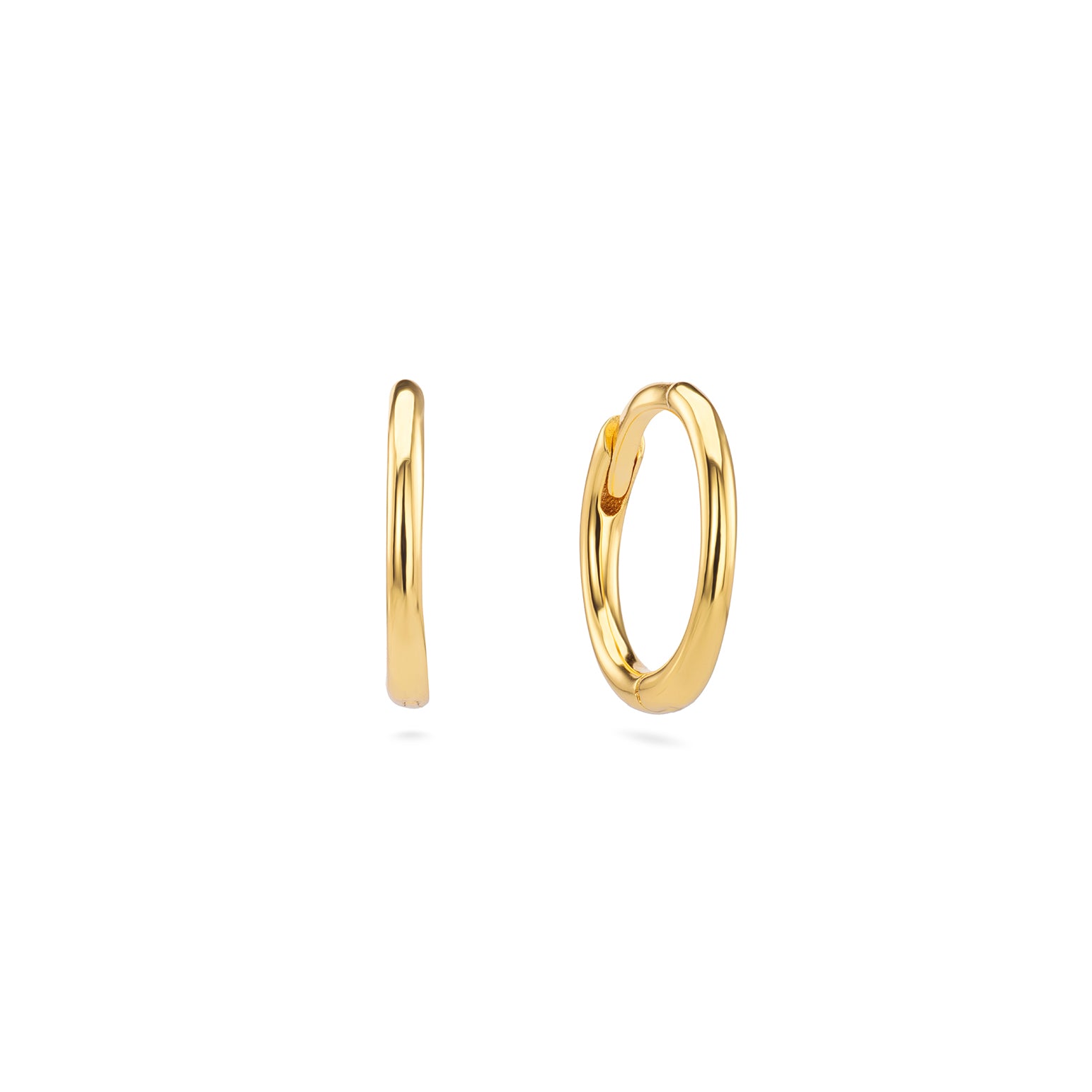 Minimalist Hoop Earrings - Gold - Aaria London
