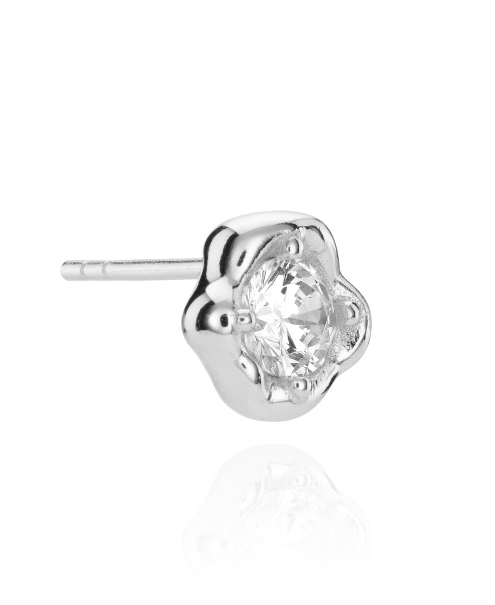 Molten Gem Earrings - Silver - Aaria London
