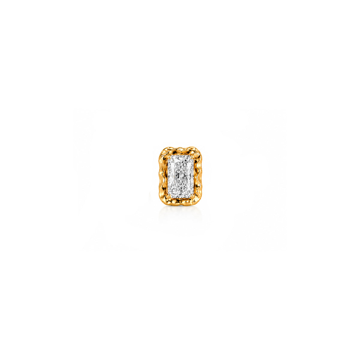 Molten Square Moissanite Studs