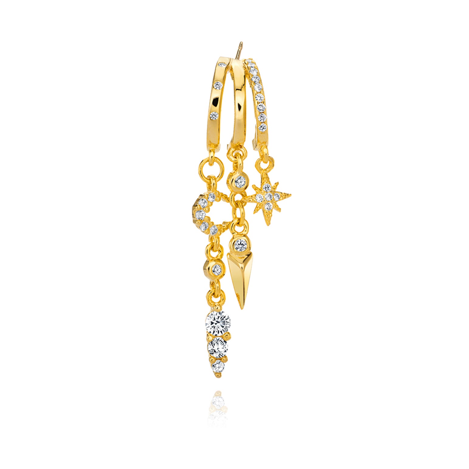 Nyx Star and Moon Illusion Earrings