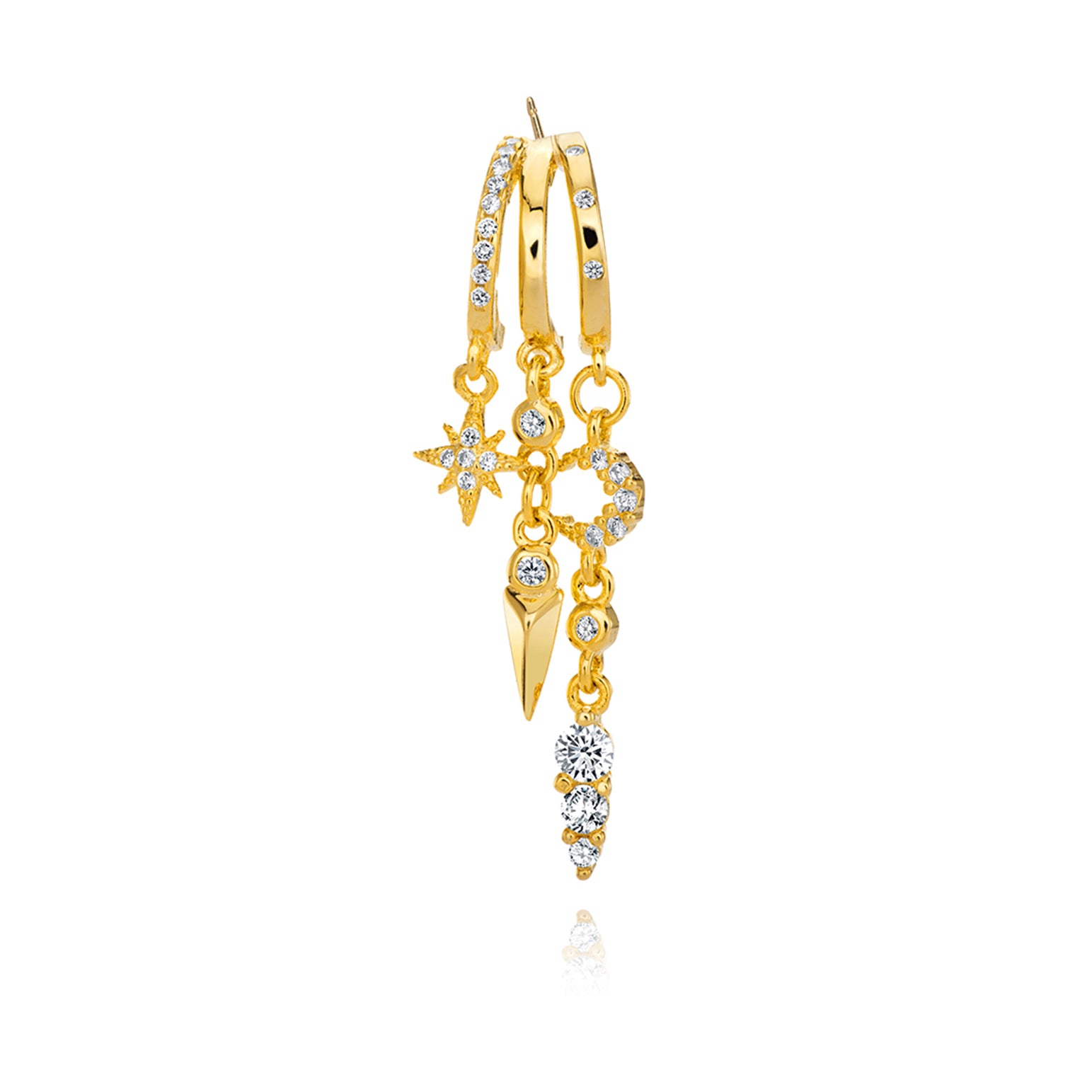 Nyx Star and Moon Illusion Earrings