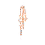Nyx Star and Moon Stacked Triple Hoop Illusion Earrings