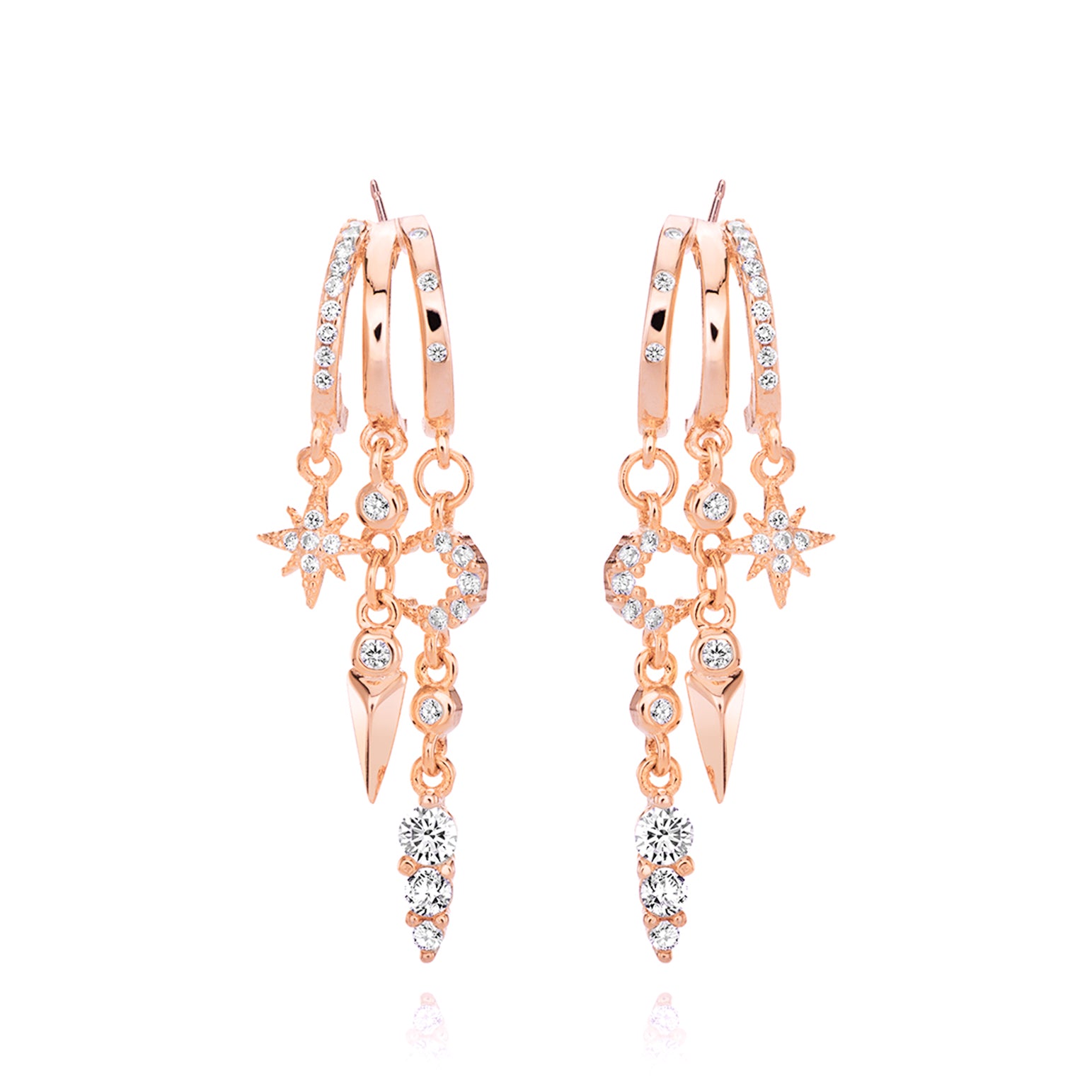 Nyx Star and Moon Illusion Earrings