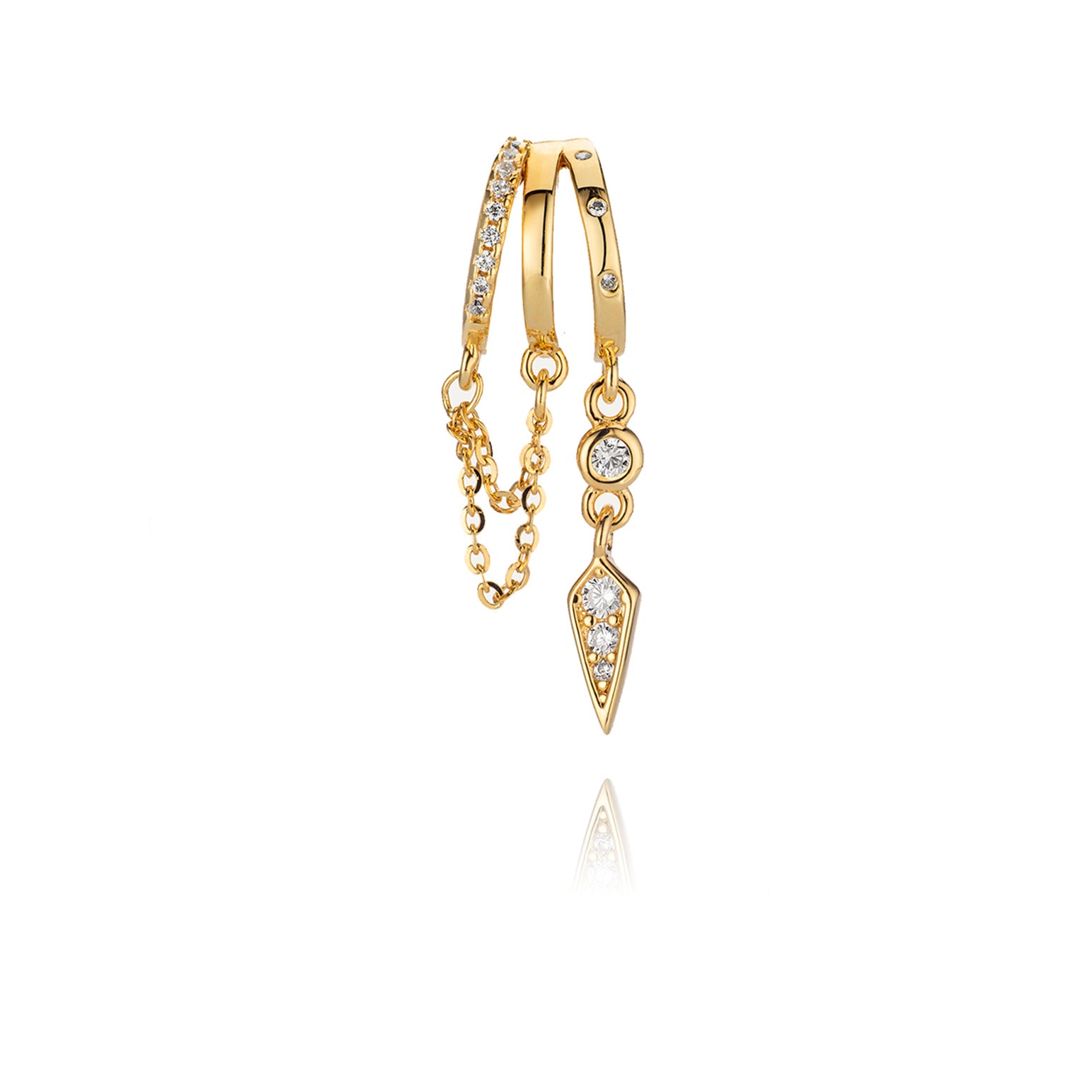 Palma Spike Charm Illusion Earrings