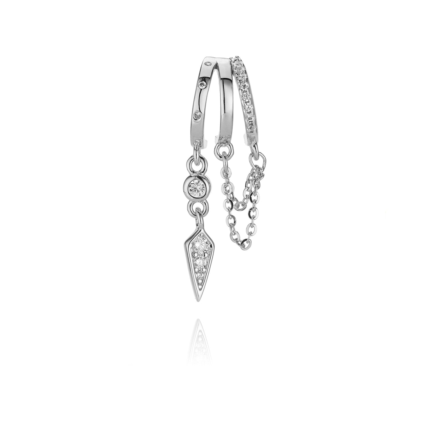 Palma Spike Charm Illusion Earrings