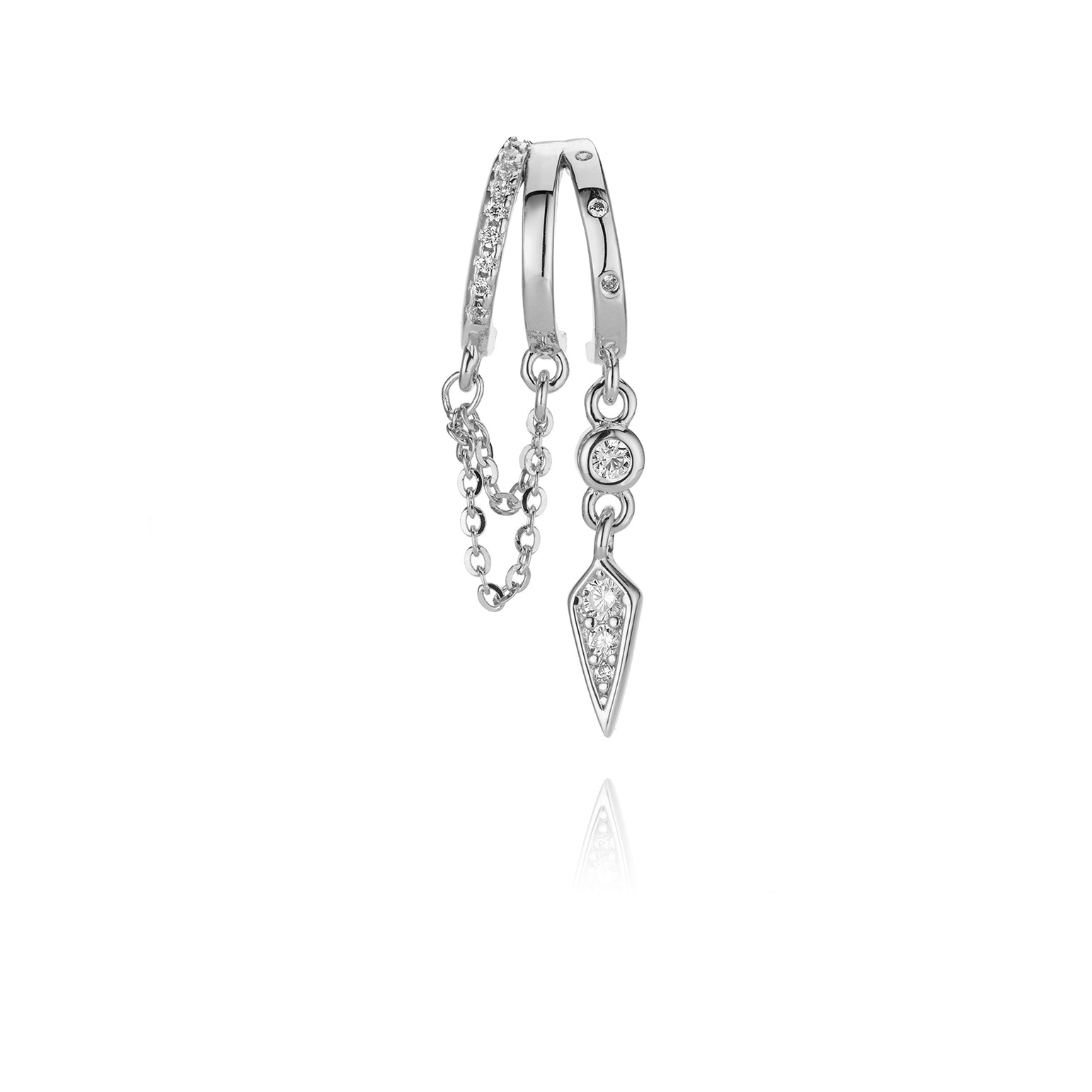 Palma Spike Charm Illusion Earrings