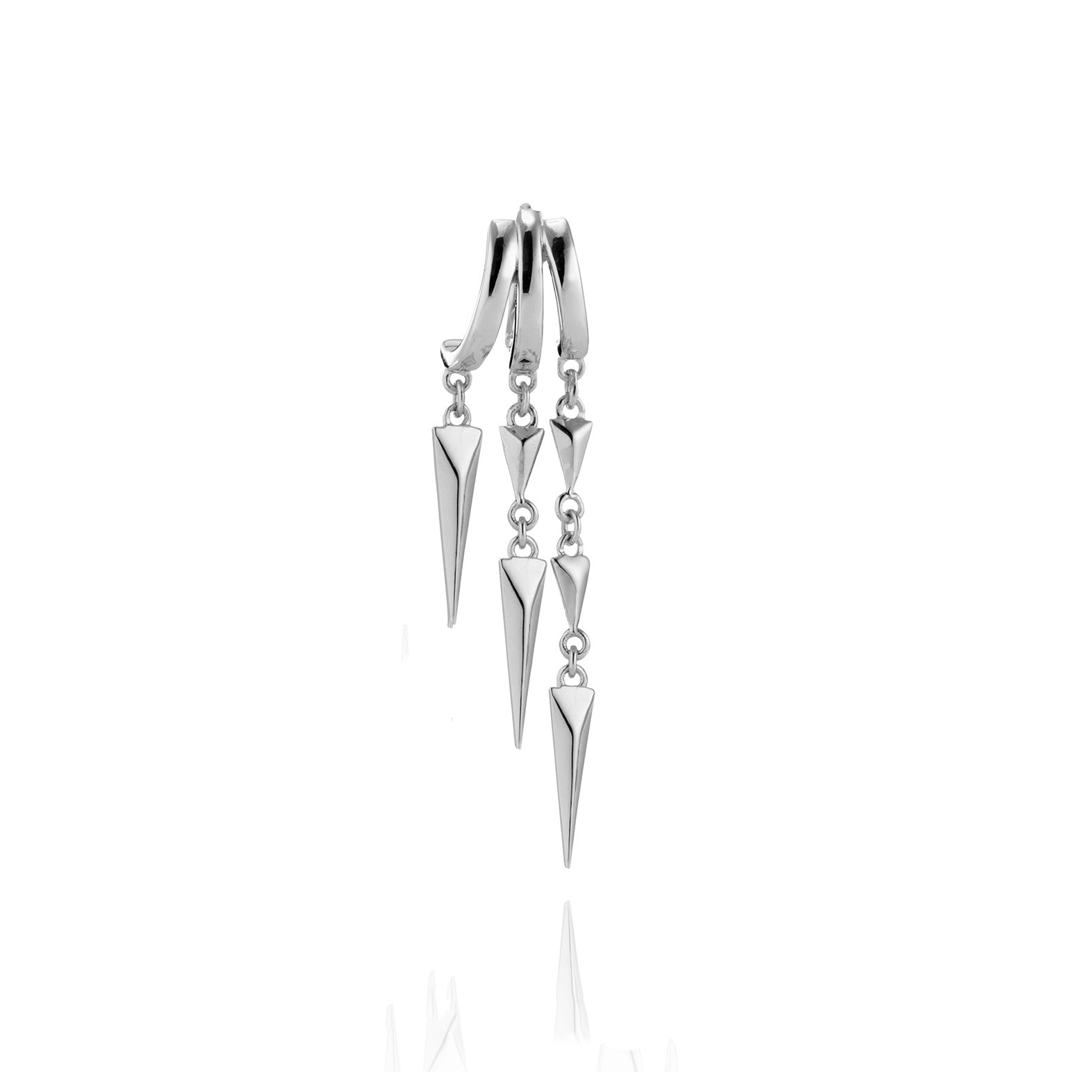 Paloma Stacked Triple Hoop Illusion Earring Mixed Metal