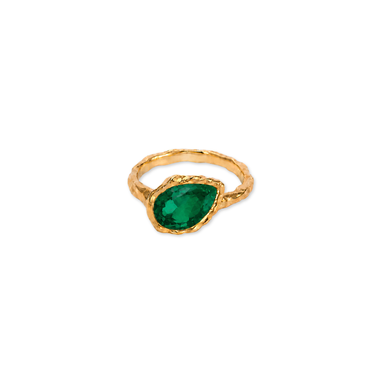 Emerald Pear May Birthstone Ring