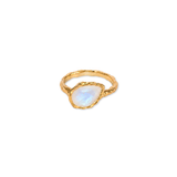Pear Shape Molten Ring Moonstone