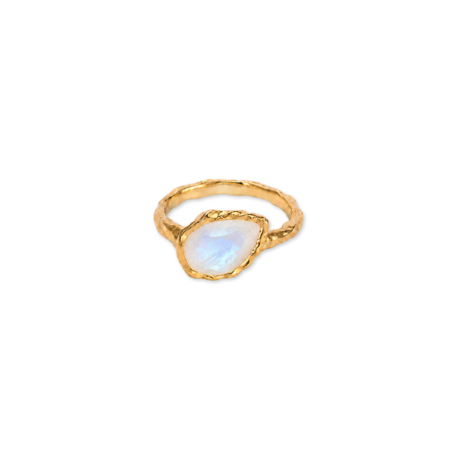 Moonstone Pear June Birthstone Ring