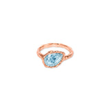 Light Blue Topaz Pear December Birthstone Ring