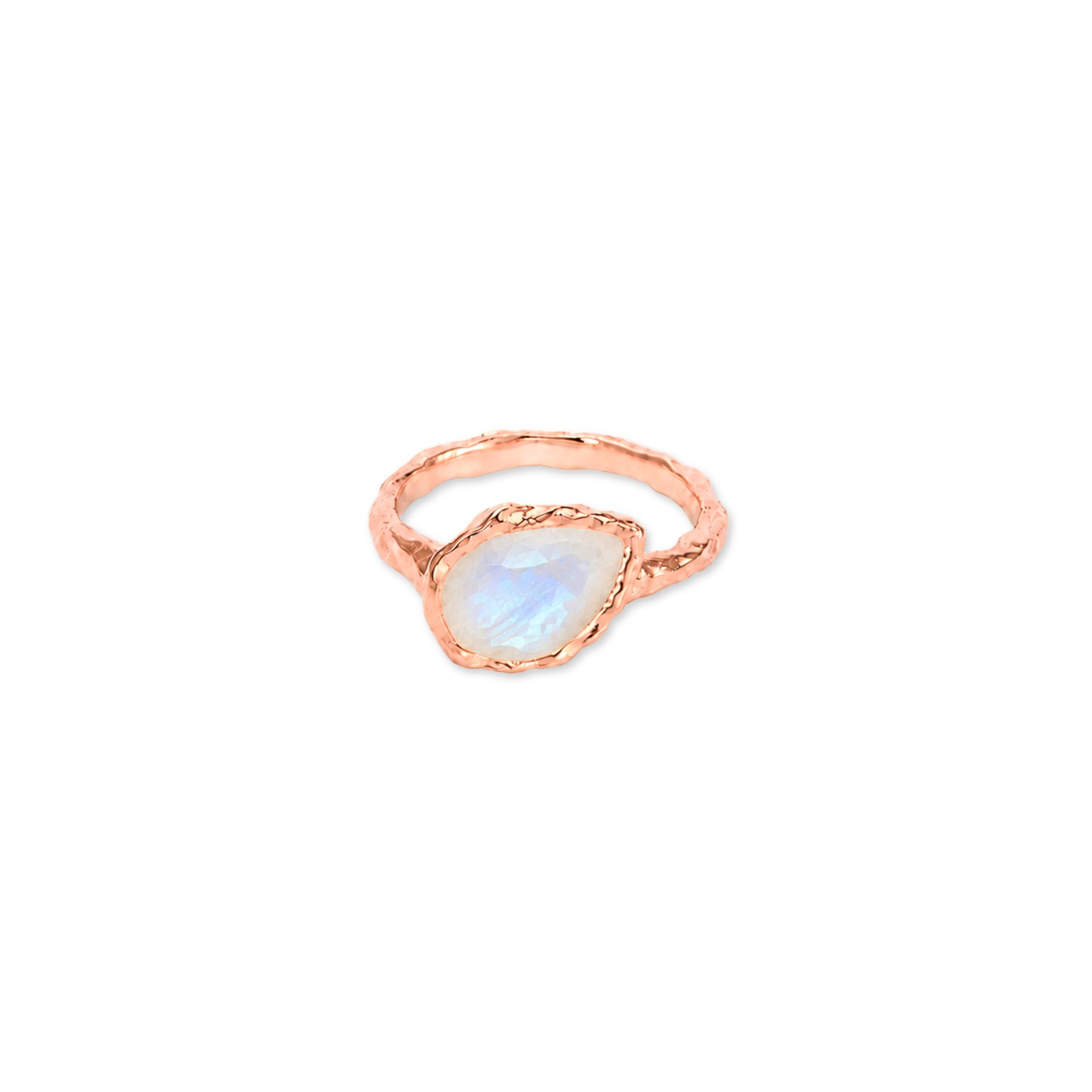 Moonstone Pear June Birthstone Ring