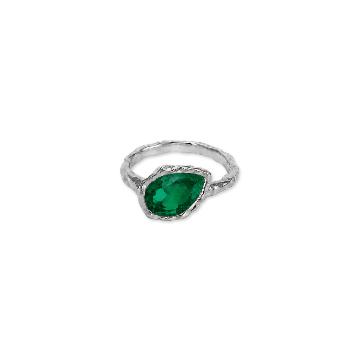 Emerald Pear May Birthstone Ring