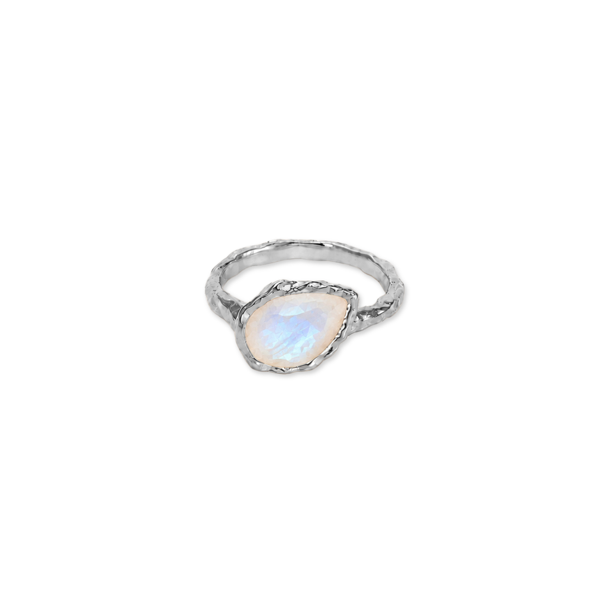 Moonstone Pear June Birthstone Ring
