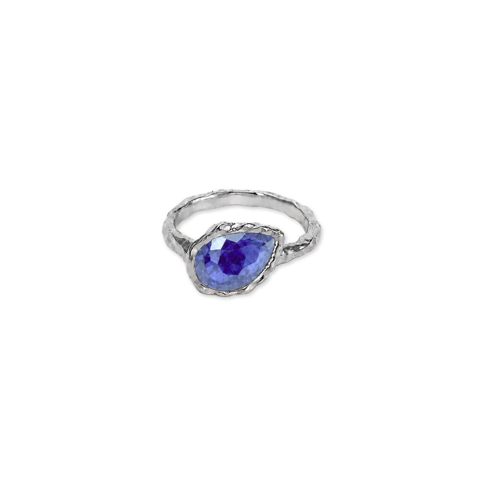Sapphire Pear September Birthstone Ring
