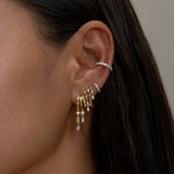 Petra-Paros-Skye-London Silver ear cuff and dangling charms