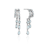 Petra Stacked Illusion Earrings - Blue Topaz