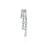 Petra Stacked Illusion Earrings - Blue Topaz