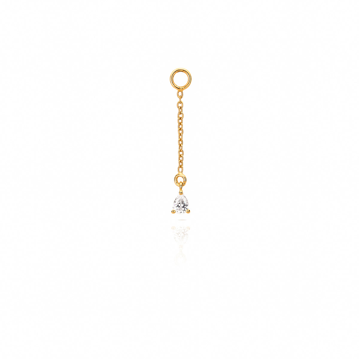 Raindrop Chain Charm Earring