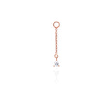 Raindrop Chain Charm Earring