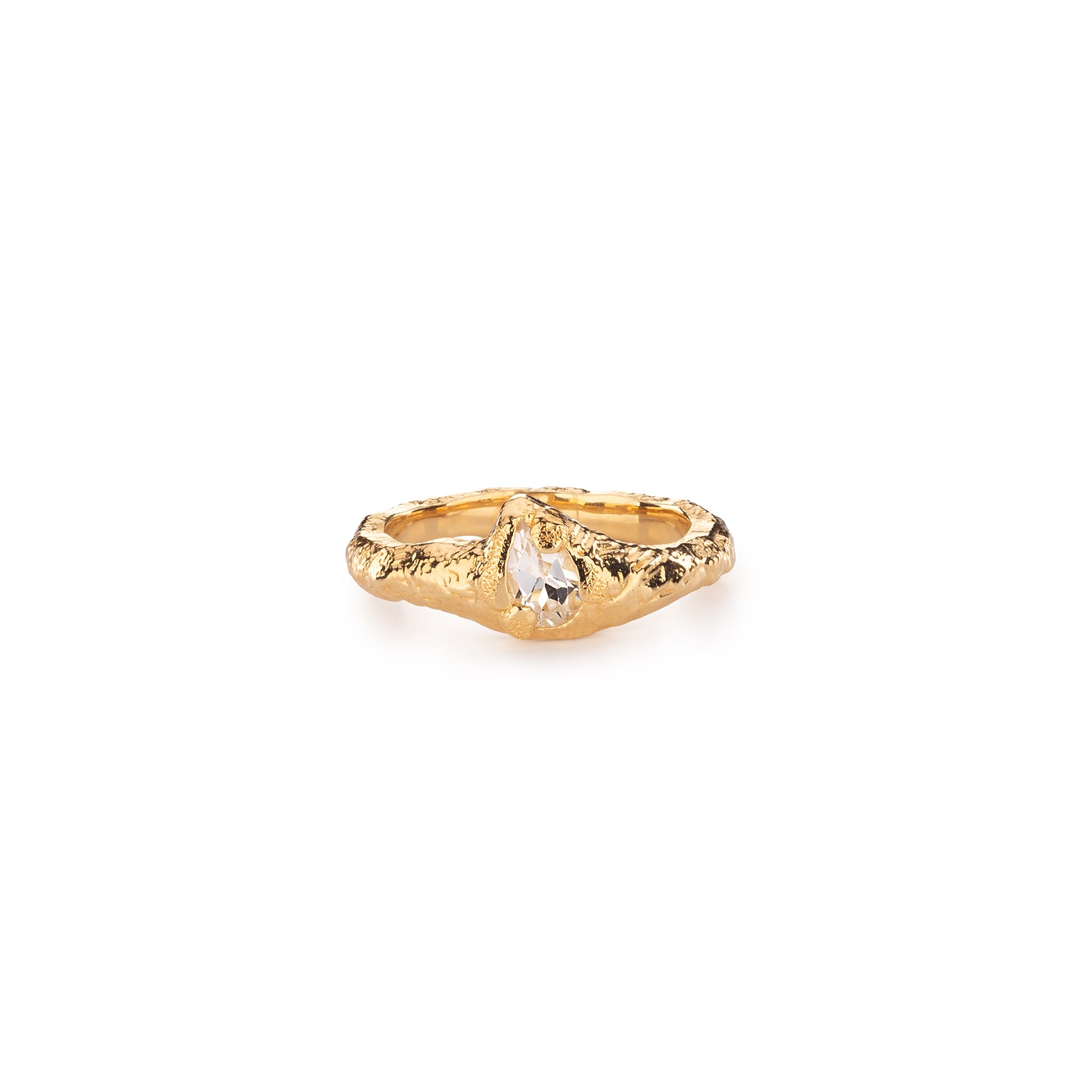 Molten Raindrop Ring - Gold - Aaria London
