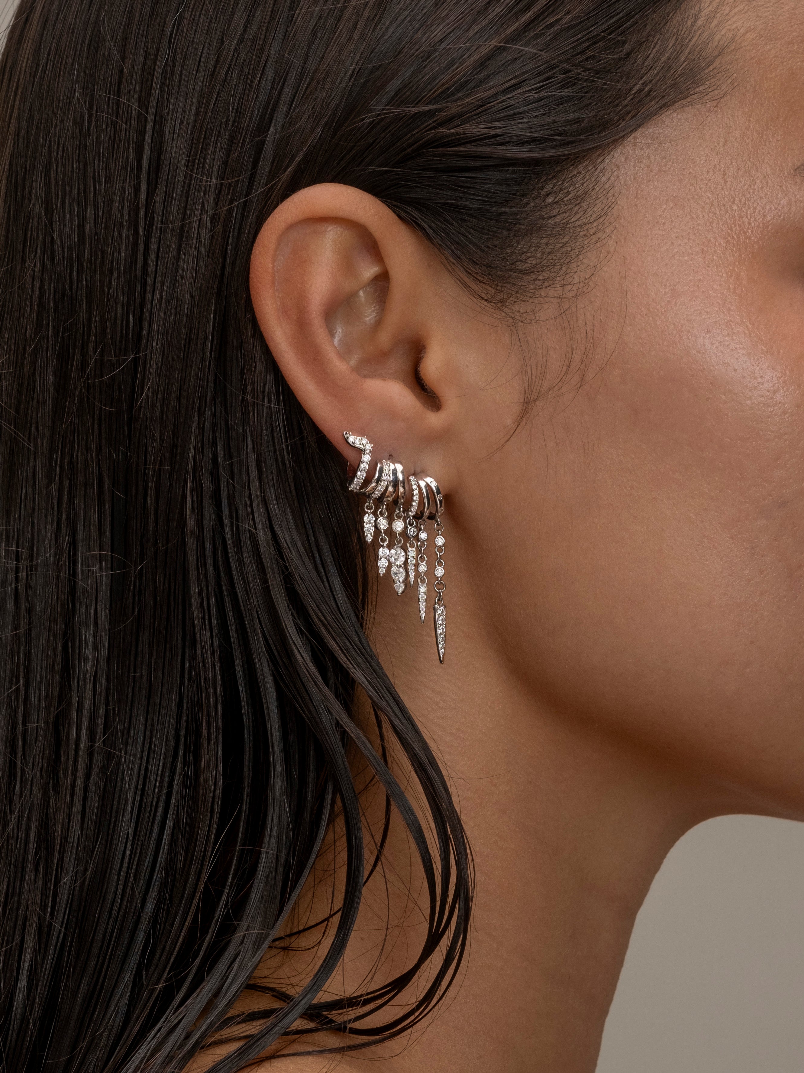 Cleo Huggie Illusion Earrings