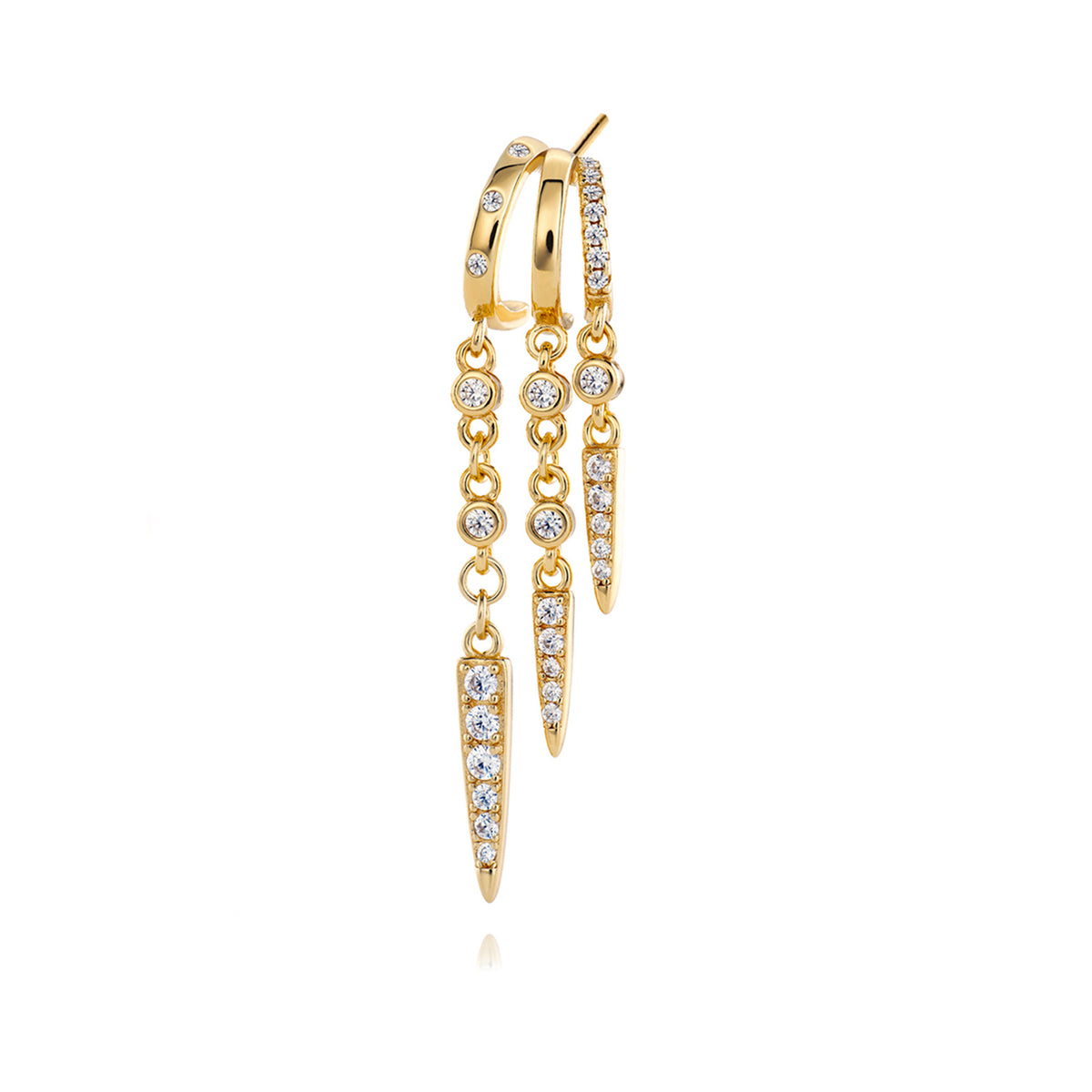 Rio Illusion Earrings - Solid Gold