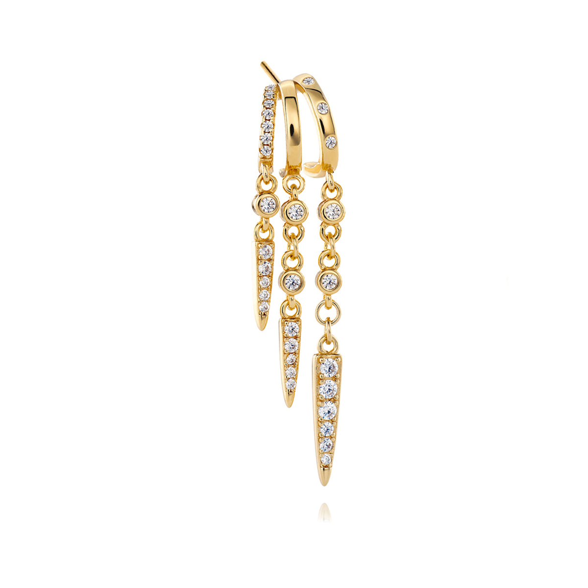 Rio Illusion Earrings - Solid Gold