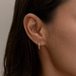 Elegant Silver Riviera ring earring 1