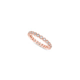 Halo Diamond Full Eternity Slim Band Ring - Solid Gold