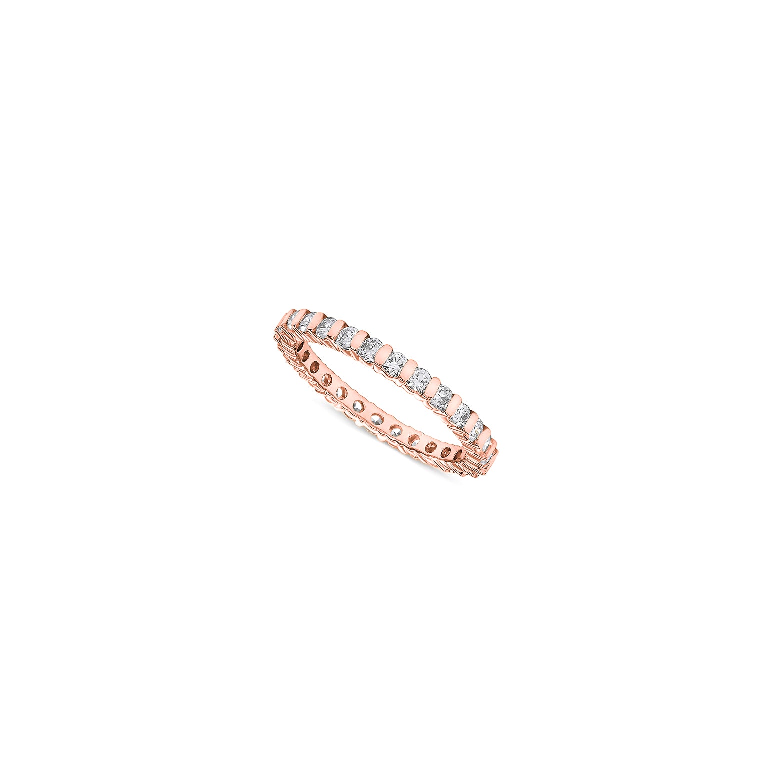 Domino Diamond Full Eternity Slim Band Ring- Solid Gold
