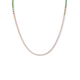 Emerald Eclipse Diamond Tennis Necklace - Solid Gold