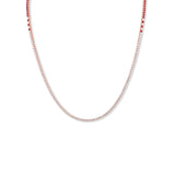 Ruby Eclipse Diamond Tennis Necklace - Solid Gold