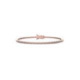 Rebel Half Studded Diamond Tennis Bracelet - Solid Gold