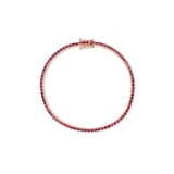 Classic Ruby Tennis Bracelet - Solid Gold