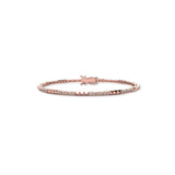 Rebel Studded Diamond Tennis Bracelet - Solid Gold