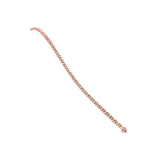 Mini Honeycomb White Diamond Tennis Bracelet - Solid Gold