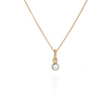 Sahara Mini Blue Topaz Pendant Necklace