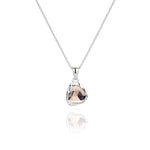 Sahara Mini silver necklace with a  gemstone pendant.