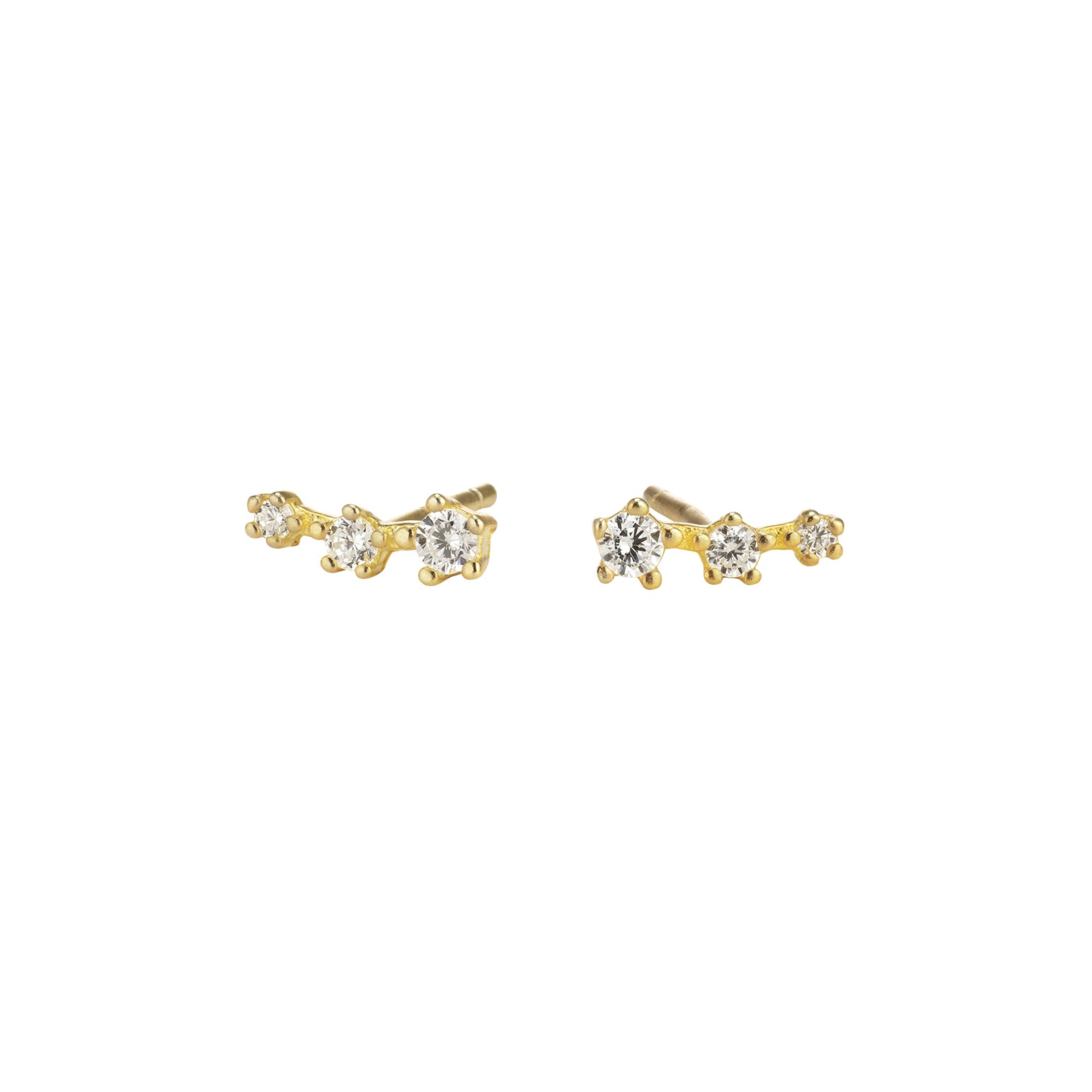 Santiago Stud Earrings - Gold - Aaria London