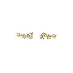 Santiago Stud Earrings - Gold - Aaria London