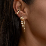 Santorini Chain Hoop Illusion Earrings
