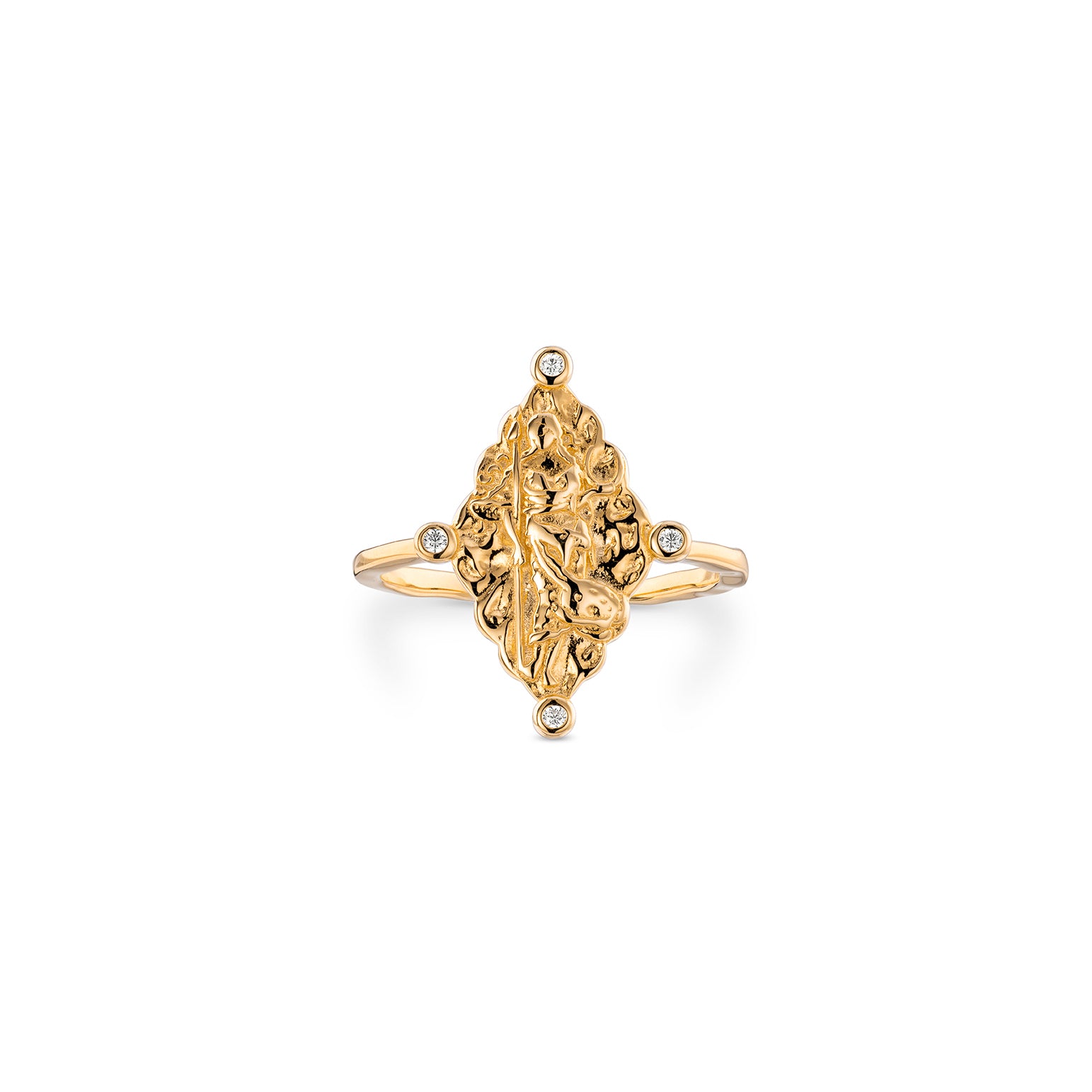Goddess Selena Ring - Gold - Aaria London