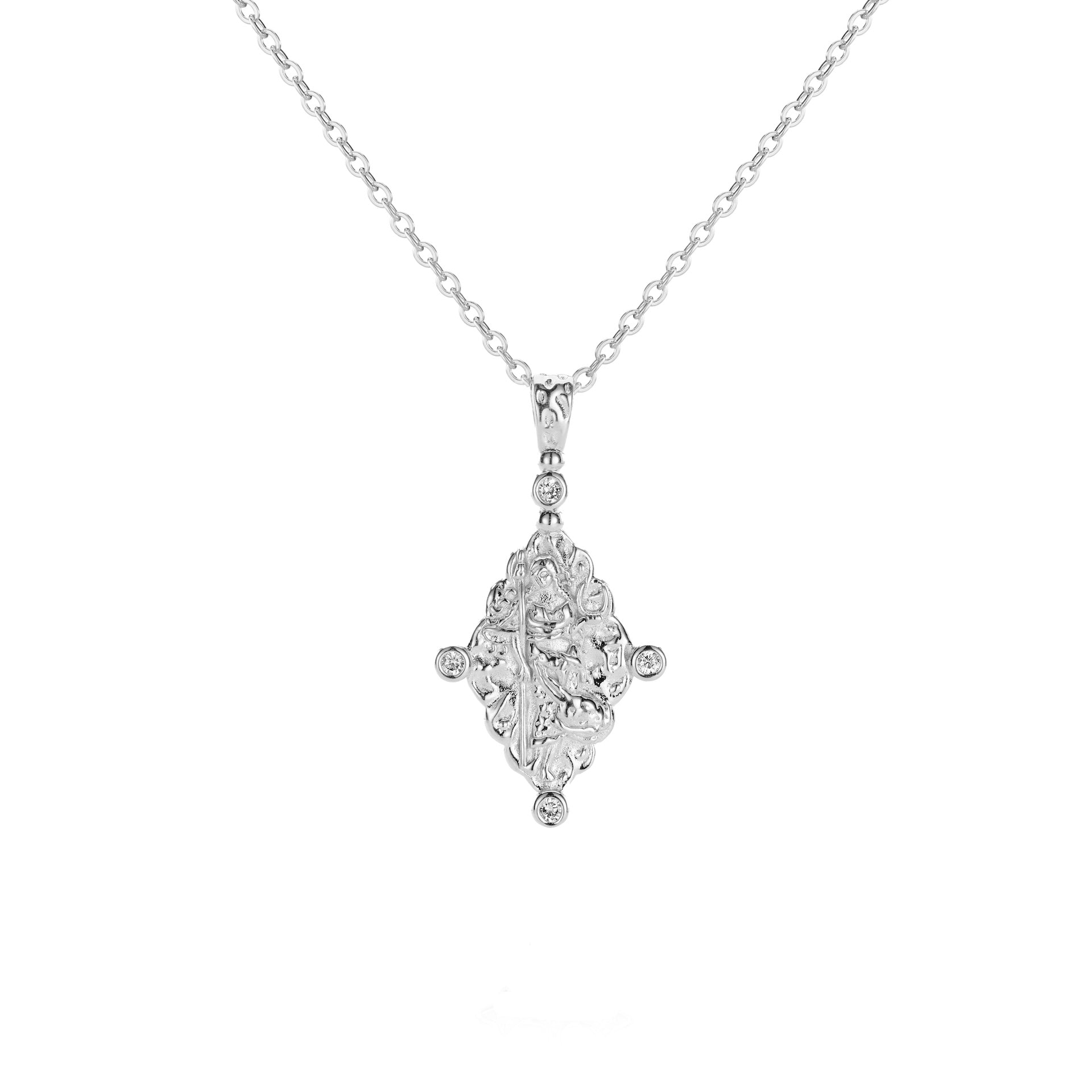 Goddess Selena Necklace - Silver - Aaria London