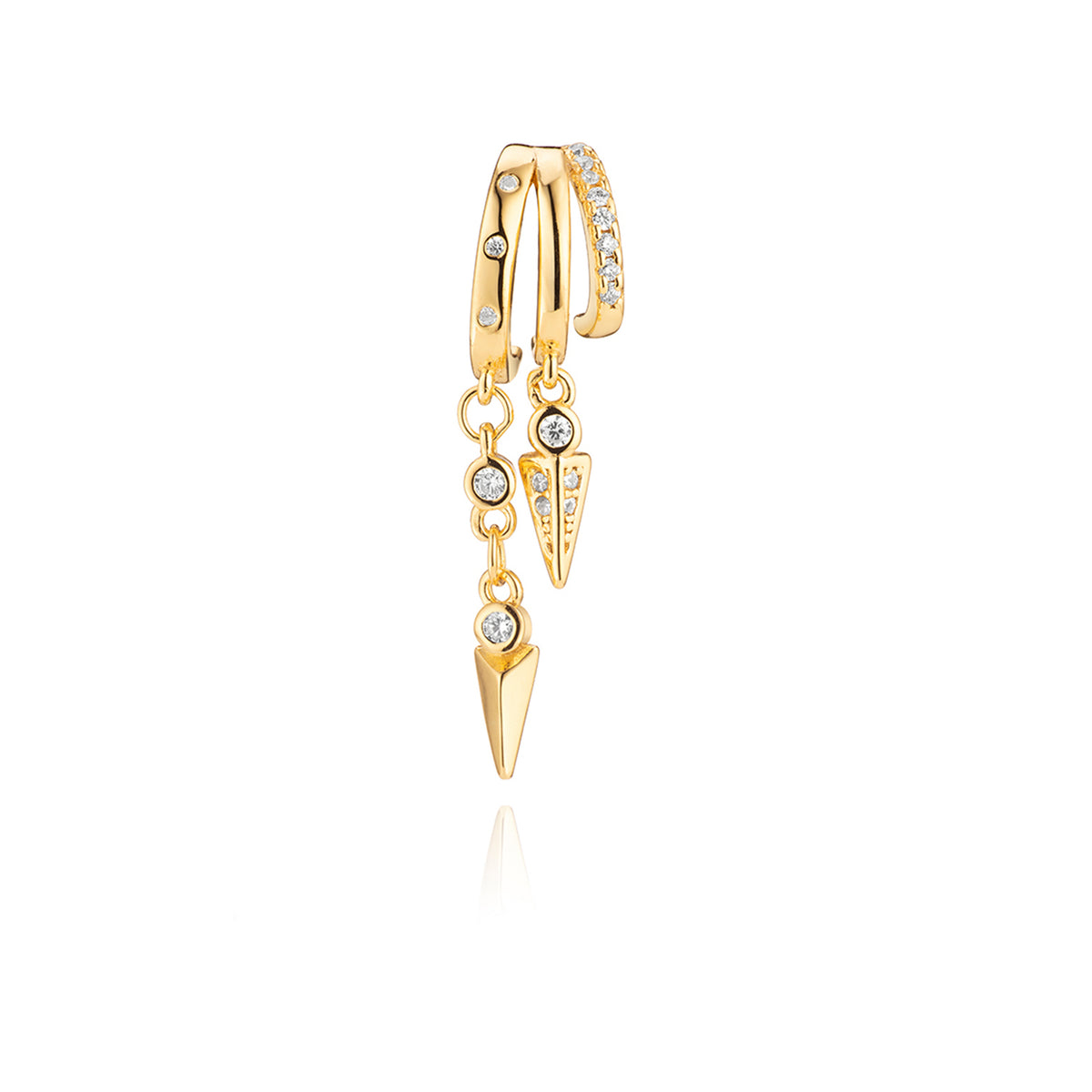 Sienna Illusion Earrings - Solid Gold