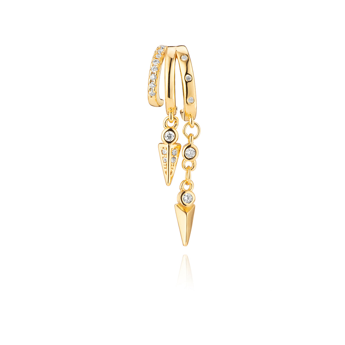 Sienna Illusion Earrings - Solid Gold