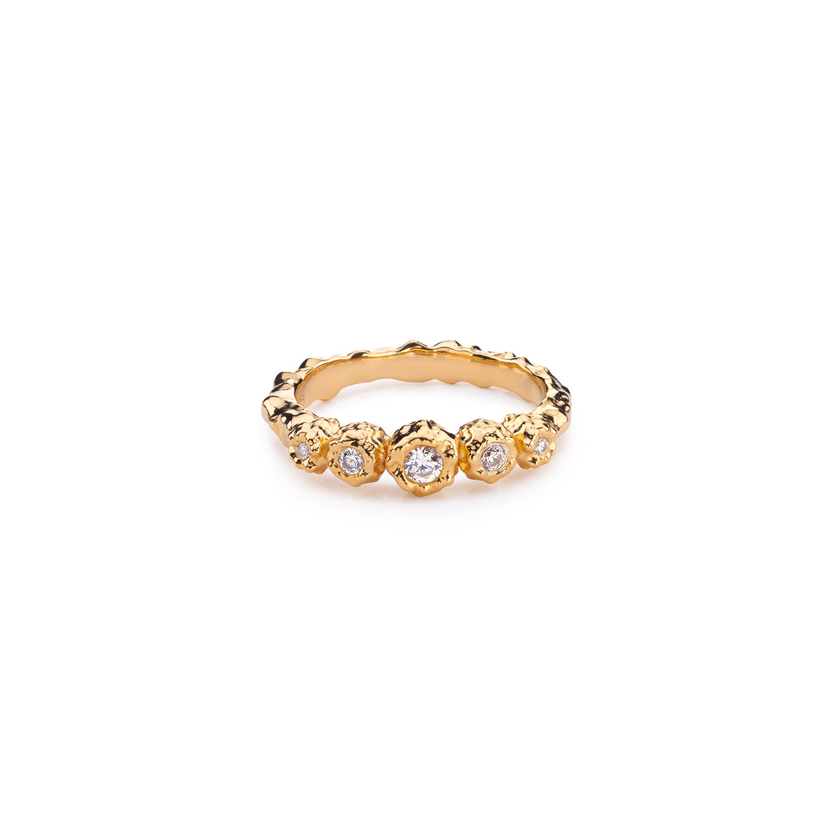 Sierra Hammered Ring Topaz